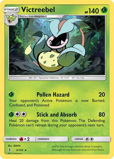 3/145 Vicreebel Reverse Holo - Guardians Rising