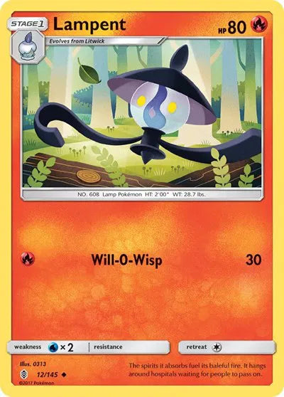 12/145 Lampent Reverse Holo - Guardians Rising