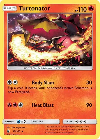 17/145 Turtonator Reverse Holo - Guardians Rising