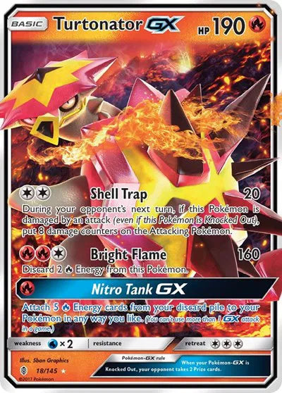 18/145 Turtonator GX - Guardians Rising
