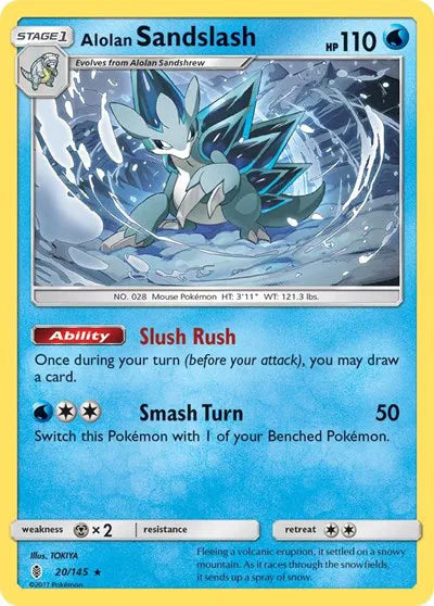 20/145 Alolan Sandslash Reverse Holo - Guardians Rising