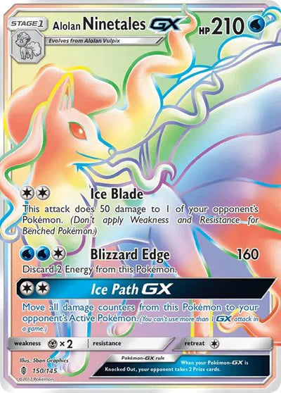 150/145 Alolan Ninetales GX - Guardians Rising