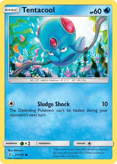 23/145 Tentacool Reverse Holo - Guardians Rising