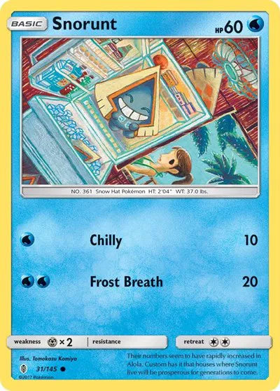 31/145 Snorunt Reverse Holo - Guardians Rising