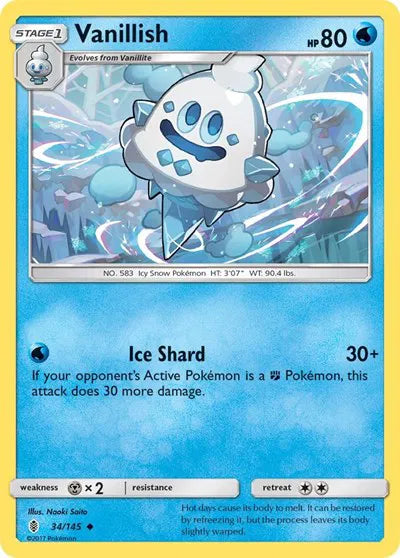 34/145 Vanillish Reverse Holo - Guardians Rising