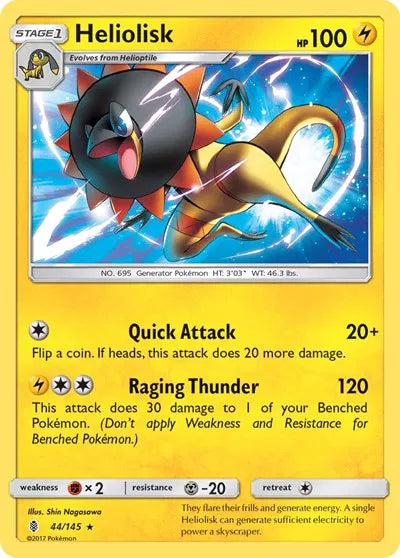 44/145 Heliolisk Reverse Holo - Guardians Rising