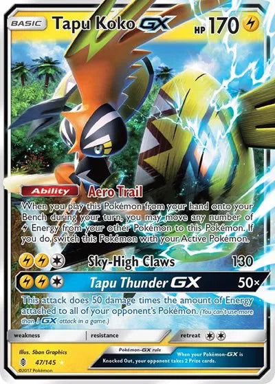 47/145 Tapu Koko GX - Guardians Rising