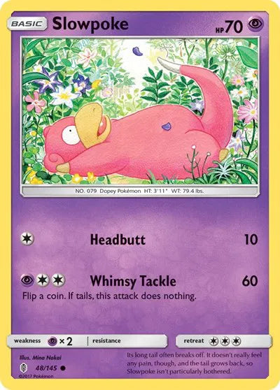 48/145 Slowpoke Reverse Holo - Guardians Rising