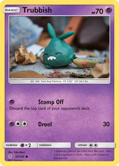 50/145 Trubbish Reverse Holo - Guardians Rising