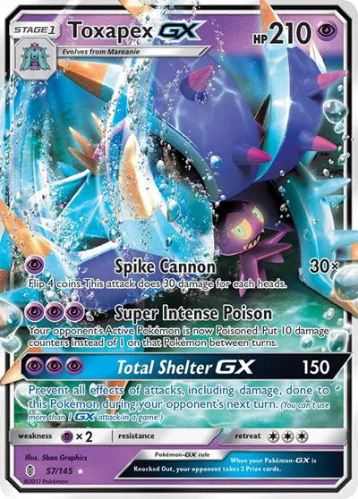 57/145 Toxapex GX - Guardians Rising