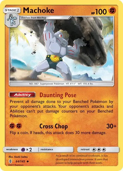 64/145 Machoke Reverse Holo - Guardians Rising
