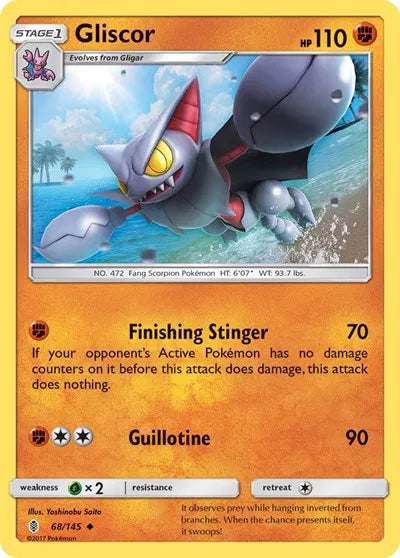 68/145 Gliscor Reverse Holo - Guardians Rising