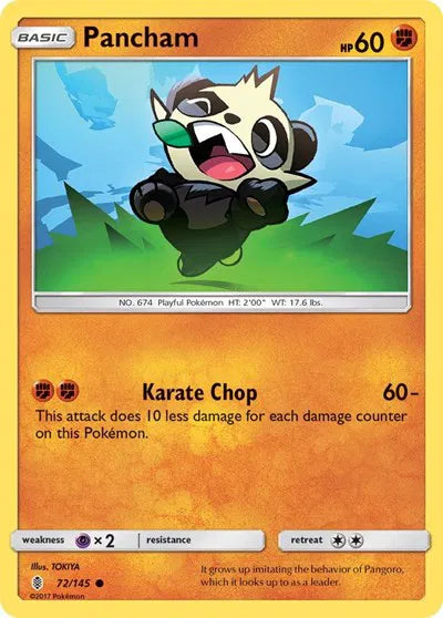 72/145 Pancham Reverse Holo - Guardians Rising