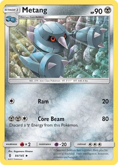 84/145 Metang Reverse Holo - Guardians Rising