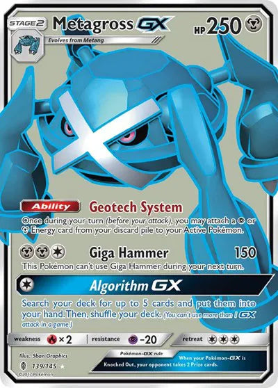 139/145 Metagross GX - Guardians Rising