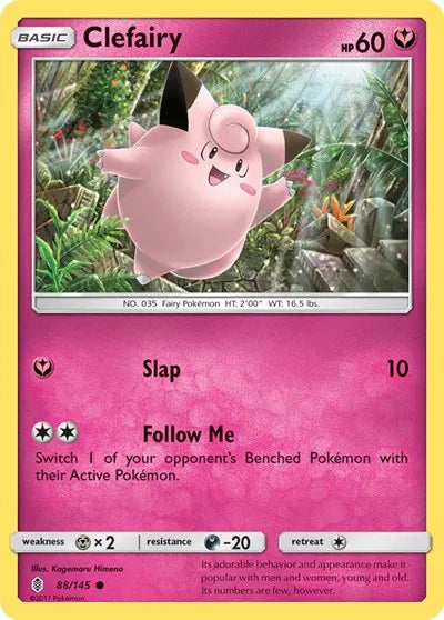 88/145 Clefairy Reverse Holo - Guardians Rising