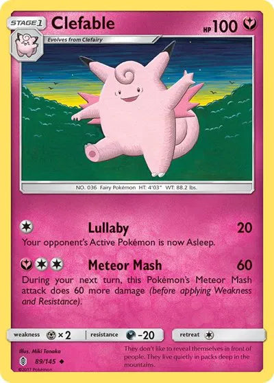 89/145 Clefable Reverse Holo - Guardians Rising