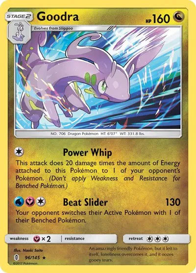 96/145 Goodra Reverse Holo - Guardians Rising