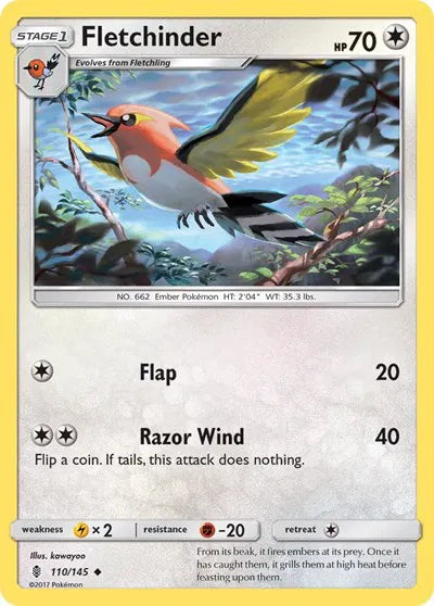 110/145 Fletchinder Reverse Holo