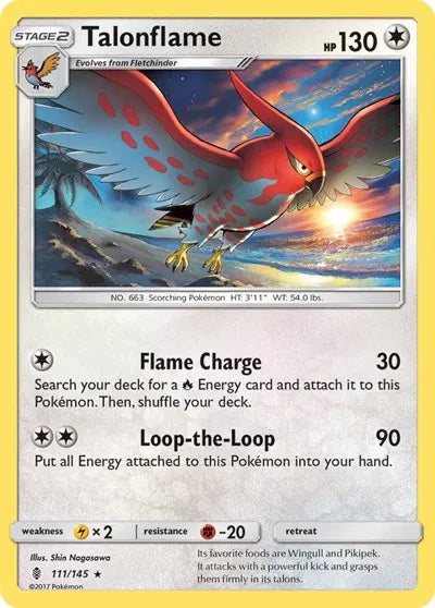 111/145 Talonflame Reverse Holo