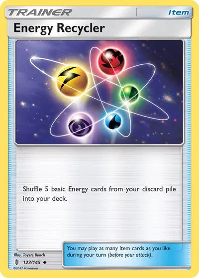123/145 Energy Recycler Reverse Holo - Guardians Rising