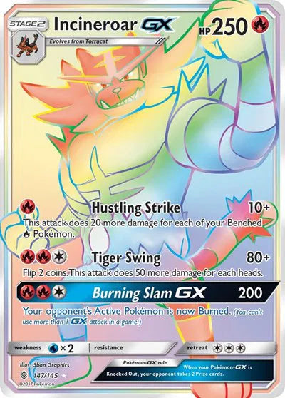 147/145 Incineroar GX - Guardians Rising