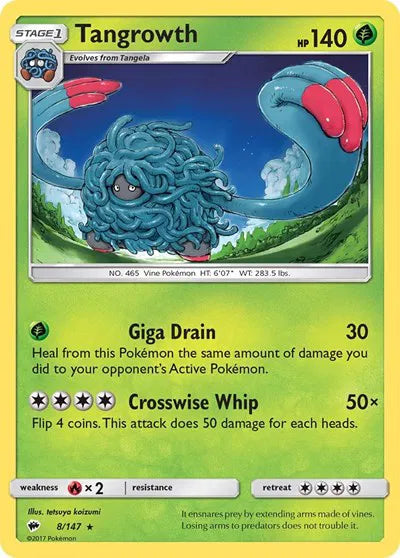 8/147 Tangrowth Reverse Holo - Burning Shadows