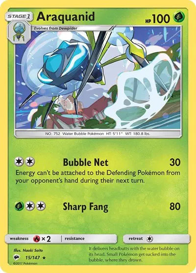 15/147 Araquanid Reverse Holo - Burning Shadows