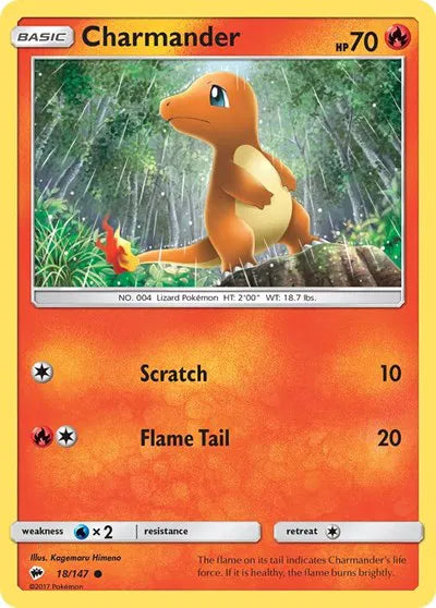 18/147 Charmander Reverse Holo - Burning Shadows