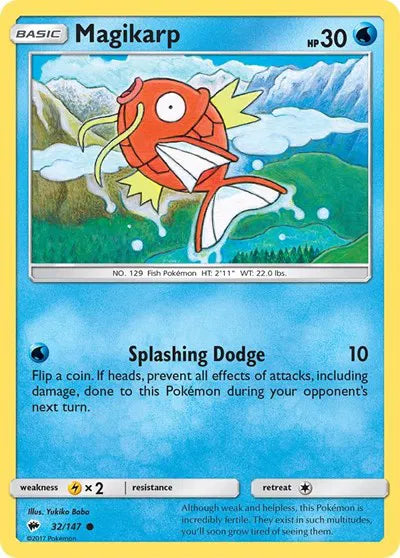 32/147 Magikarp Reverse Holo - Burning Shadows