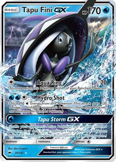 39/147 Tapu Fini GX - Burning Shadows