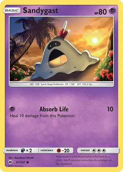 61/147 Sandygast Reverse Holo - Burning Shadows