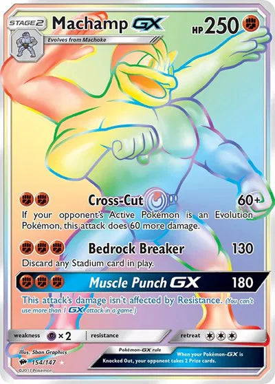 154/147 Machamp GX - Burning Shadows
