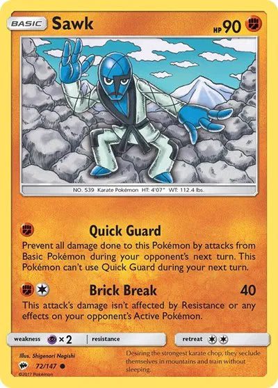 72/147 Sawk Reverse Holo - Burning Shadows