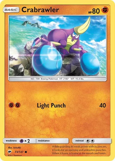73/147 Crabrawler Reverse Holo - Burning Shadows