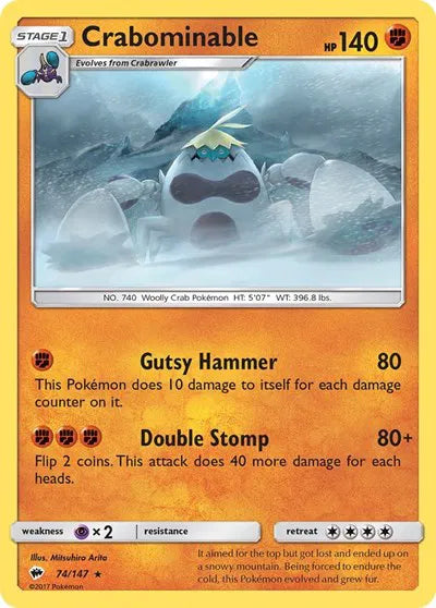 74/147 Crabominable Reverse Holo - Burning Shadows