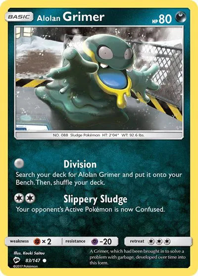 83/147 Alolan Grimer Reverse Holo - Burning Shadows