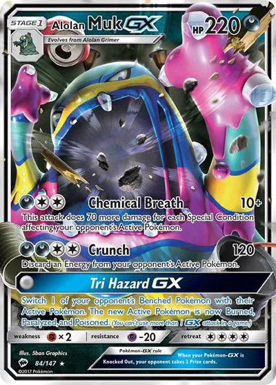 84/147 Alolan Muk GX - Burning Shadows