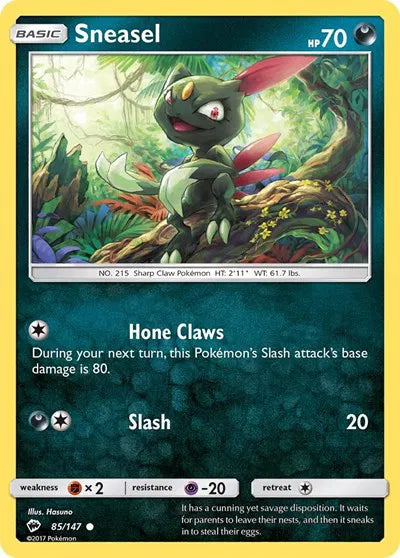 85/147 Sneasel Reverse Holo - Burning Shadows