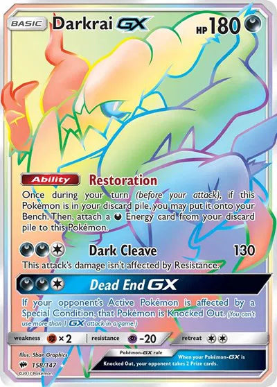 158/147 Darkrai GX - Burning Shadows