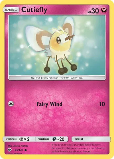 95/147 Cutiefly Reverse Holo - Burning Shadows