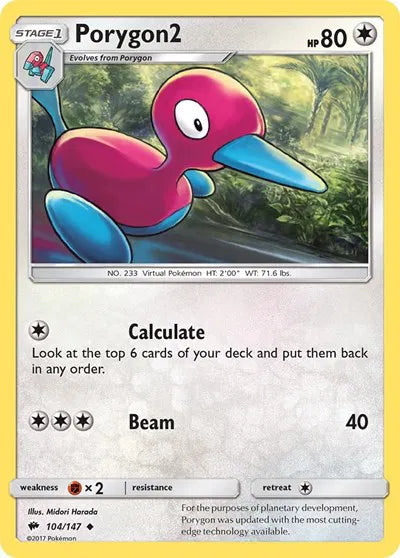 104/147 Porygon2 Reverse Holo