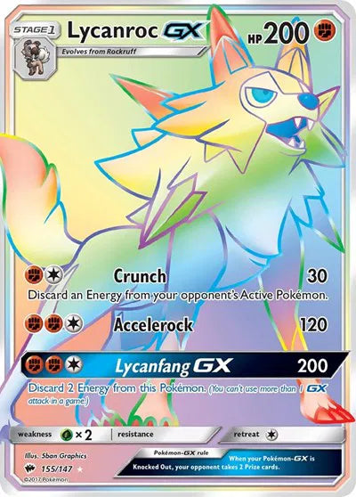 155/147 Lycanroc GX - Burning Shadows