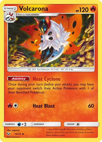 13/73 Volcarona Reverse Holo
