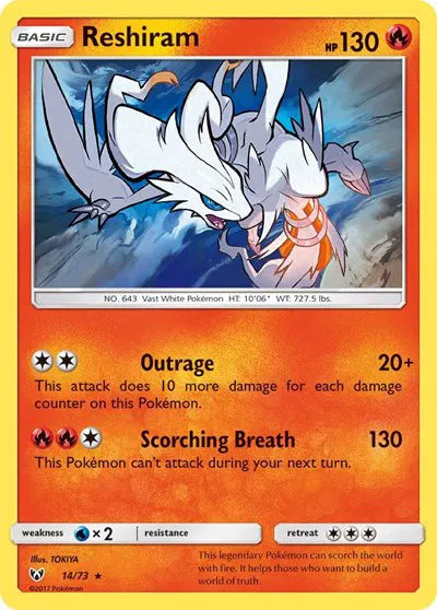 14/73 Reshiram Holofoil