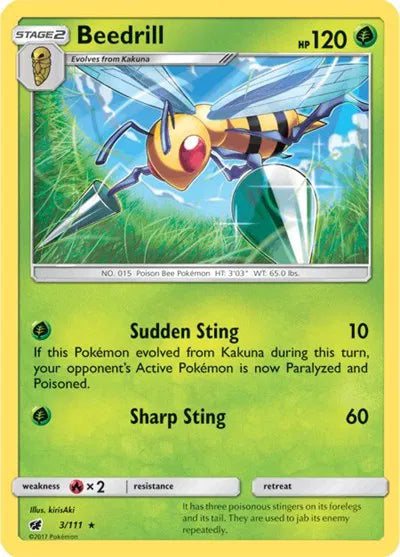 3/111 Beedrill Reverse Holo - Crimson Invasion