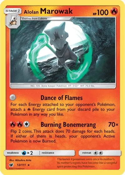 12/111 Alolan Marowak Holofoil - Crimson Invasion