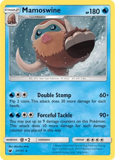 21/111 Mamoswine Reverse Holo - Crimson Invasion