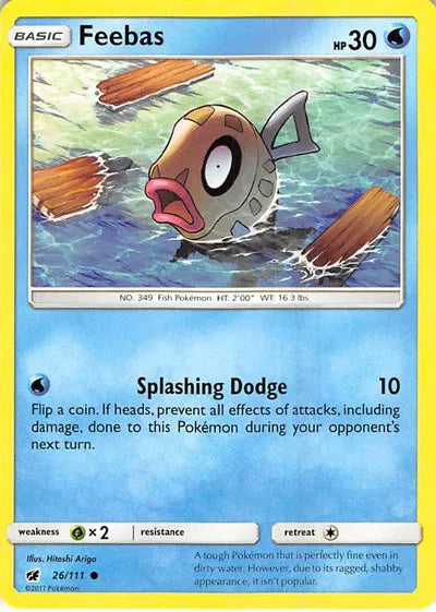 26/111 Feebas Reverse Holo - Crimson Invasion