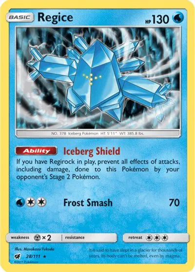 28/111 Regice Holofoil - Crimson Invasion